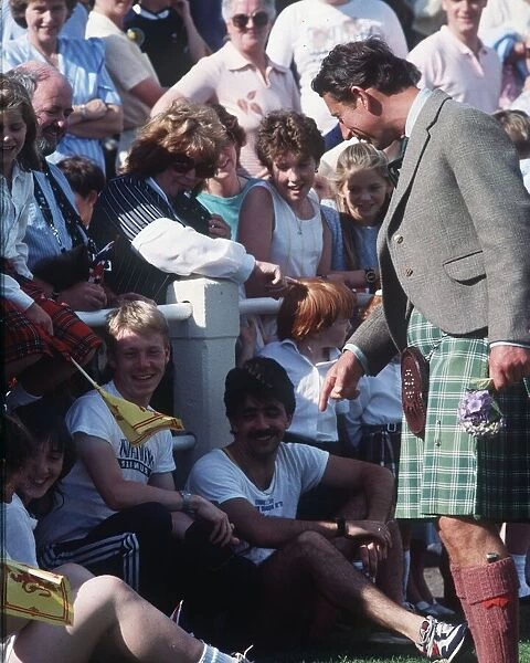 Prince Charles at Rothesay Highland Games Scotland August 1987