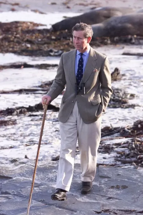 Framed Print : Prince Charles on Seal Island in March 1999 Falkland Islands