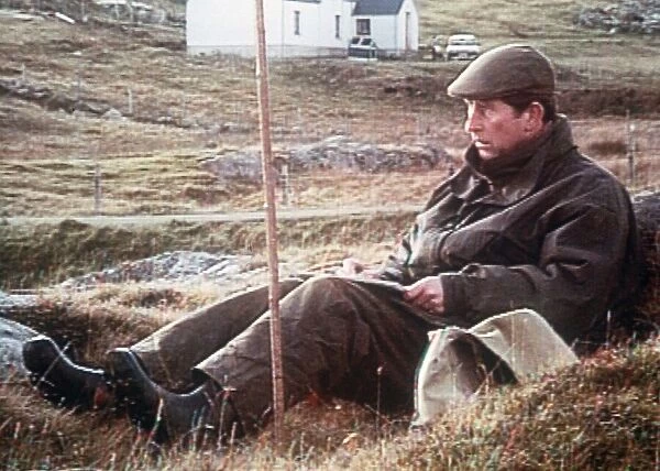 Prince Charles sketching in countryside, 1992