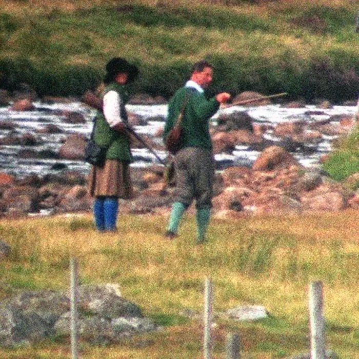 Framed Print : Prince Charles Tiggy Legge Bourke out shooting at Balmoral Estate August 1995