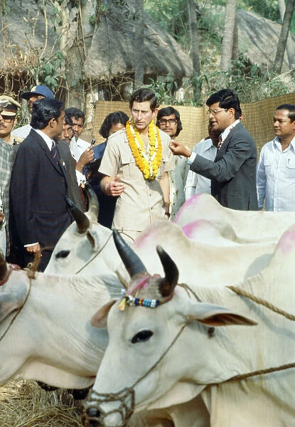 Prince Charles during his tour of India. December 1980