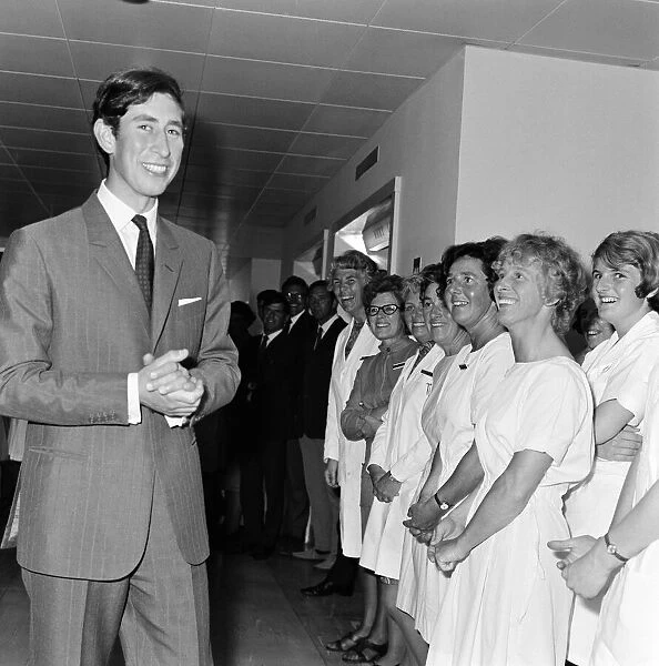 Prince Charles on a visit to the Duchy of Cornwall. 16th June 1970