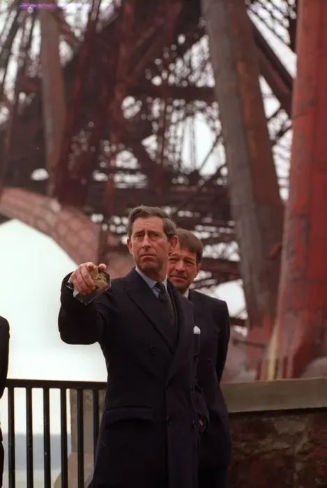 Framed Print : Prince Charles on a visit to the Forth Bridge in Edinburgh April 1996 Framed Print : Prince Charles on a visit to the Forth Bridge in Edinburgh April 1996