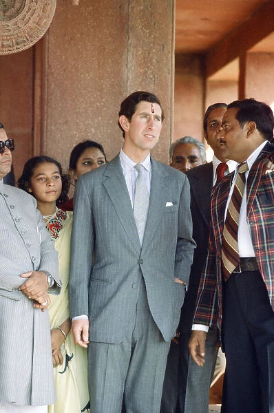 Prince Charles during his visit to India, pictured at the historic Fatehpur Sikri