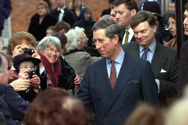 Prince Charles during visit to Stevenage January 1999
