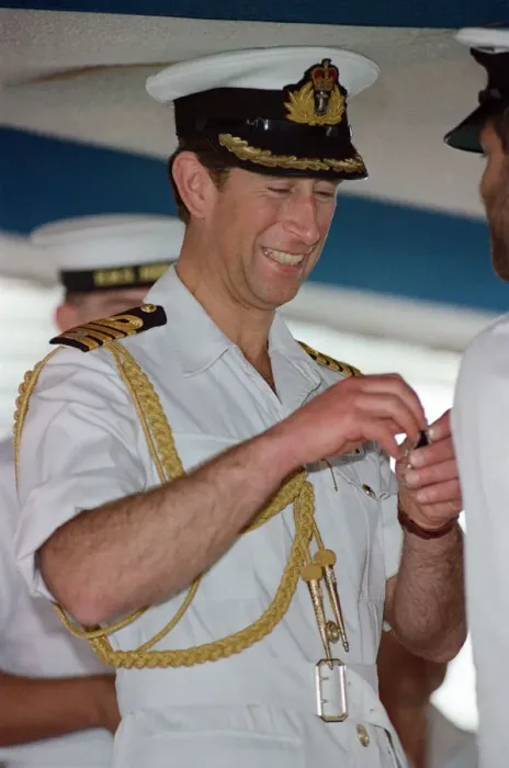 Framed Print : Prince Charles visiting his old ship HMS Hermione, in Dubai Framed Print : Prince Charles visiting his old ship HMS Hermione, in Dubai