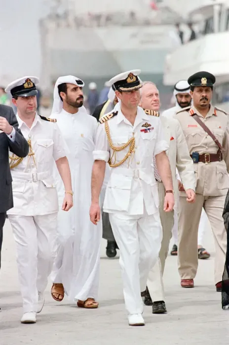 Framed Print : Prince Charles visiting his old ship HMS Hermione, in Dubai Framed Print : Prince Charles visiting his old ship HMS Hermione, in Dubai