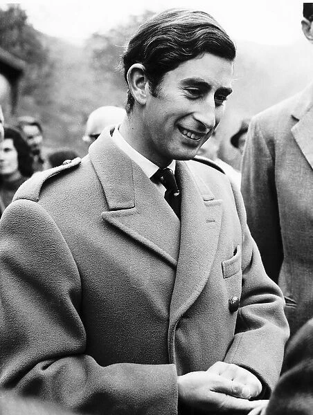 Prince Charles visiting Wedegate National Trust Land in Wales October 1973