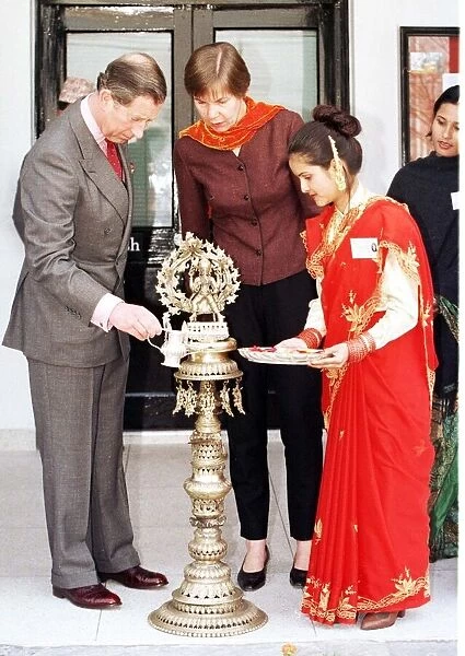 Prince Charles visits British Council in Kathmandu, Nepal February 1998