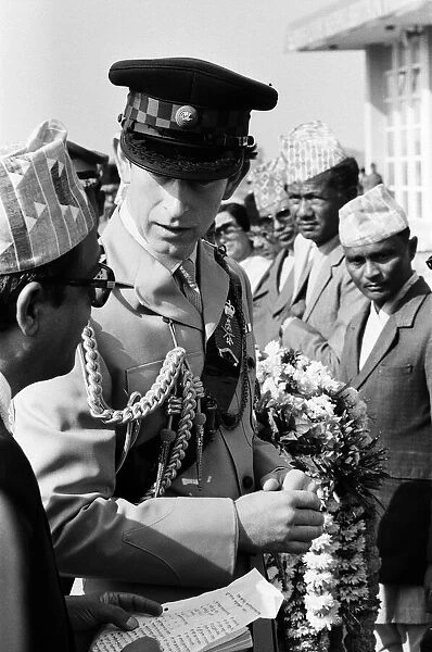 Prince Charles visits Kathmandu, Nepal. December 1980