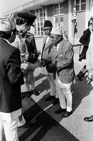 Prince Charles visits Kathmandu, Nepal. December 1980