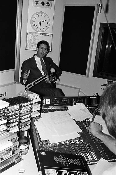 Prince Charles visits Londons Capital Radio. 14th May 1980
