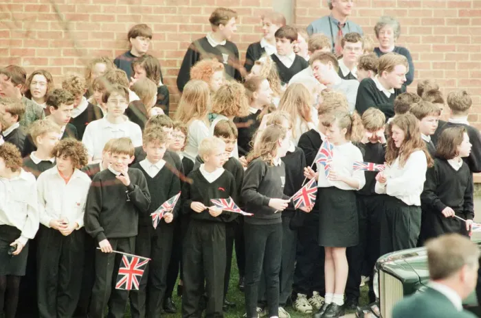 Framed Print : Prince Charles visits Rosecroft Secondary School, Loftus, Saltburn-By-the-Sea Framed Print : Prince Charles visits Rosecroft Secondary School, Loftus, Saltburn-By-the-Sea