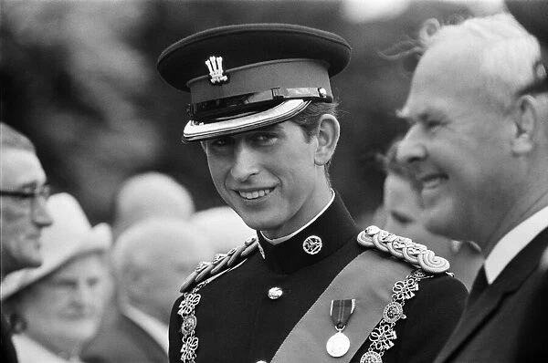 Prince Charles on his way to the ceremony of his Investiture as Prince of Wales at