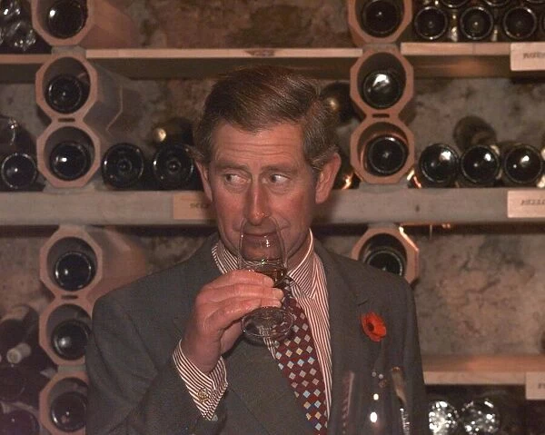 Prince Charles wine tasting in Slovenia November 1998 at the Triglav National Park
