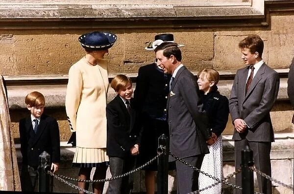 Prince Charlesand Princess Diana with their sons Prince William