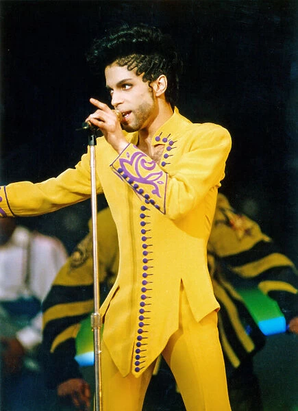 Prince in concert at Maine Road, Manchester. Diamonds and Pearls Tour. 26th June 1992