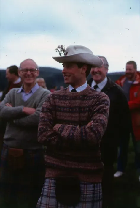 Framed Print : Prince Edward at Ballater wearing stetson hat August 1986 kilt tartan Framed Print : Prince Edward at Ballater wearing stetson hat August 1986 kilt tartan