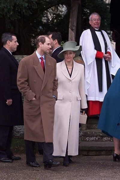 Prince Edward the Count of Wessex and his wife Sophie, the Countess of Wessex chat as