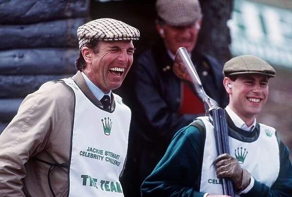 Prince Edward and Mark Phillips at Gleneagles clay shooting June 1988