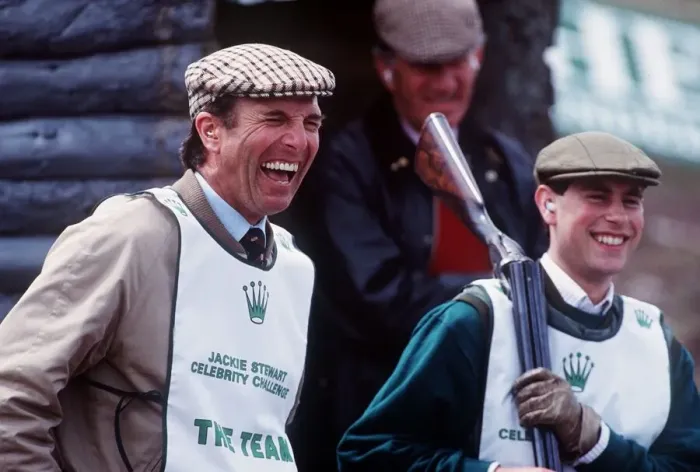Framed Print : Prince Edward and Mark Phillips at Gleneagles clay shooting June 1988