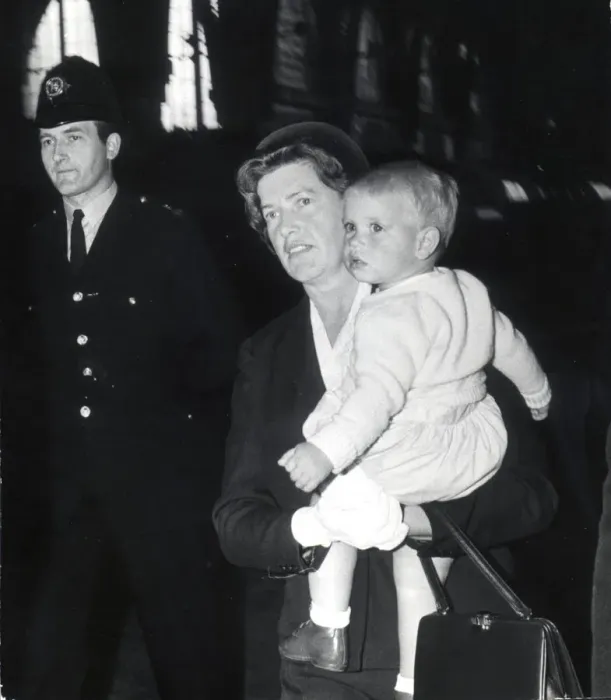 Framed Print : PRINCE EDWARD AND HIS NANNY AT KINGS CROSS STATION LONDON ON ROUTE TO ABERDEEN - 16 Framed Print : PRINCE EDWARD AND HIS NANNY AT KINGS CROSS STATION LONDON ON ROUTE TO ABERDEEN - 16