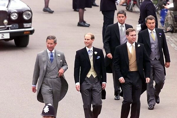 Prince Edward Royal Wedding 1999 The arrival of the groom Edward Prince Charles