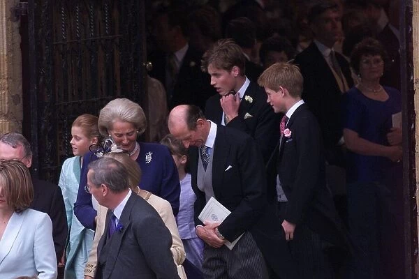 Prince Edward Royal Wedding 1999 Prince William and Harry amongst the guests for
