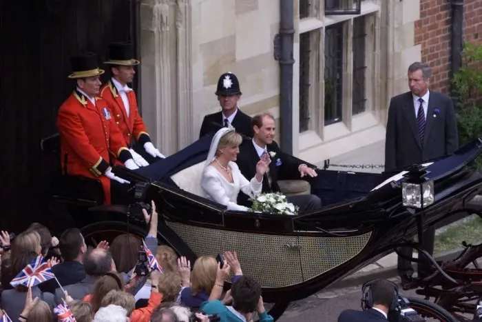 Framed Print : Prince Edward Royal Wedding 1999 Wedding of Sophie Rhys-Jones to Prince Edward