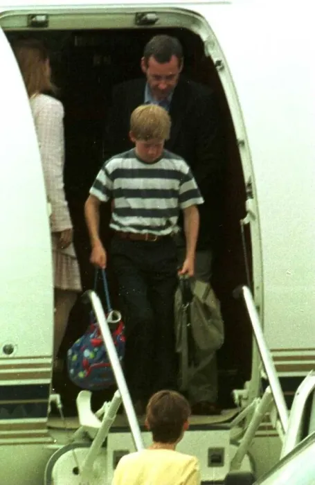 Framed Print : Prince Harry arrives at Cannes airport with brother Prince William