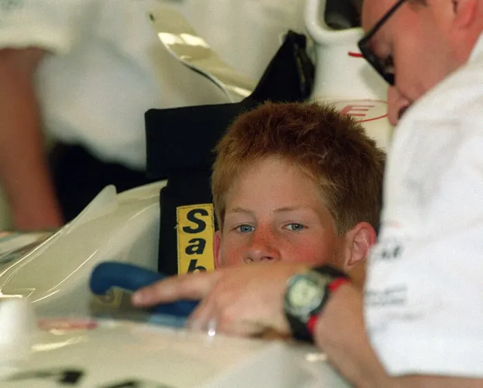 Framed Print : Prince Harry British Grand Prix 1999 Silverstone He sits in the Stewart Ford Car Framed Print : Prince Harry British Grand Prix 1999 Silverstone He sits in the Stewart Ford Car