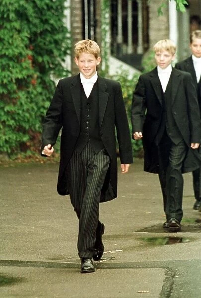Prince Harry first day at Eton September 1998 Eton Public School wearing