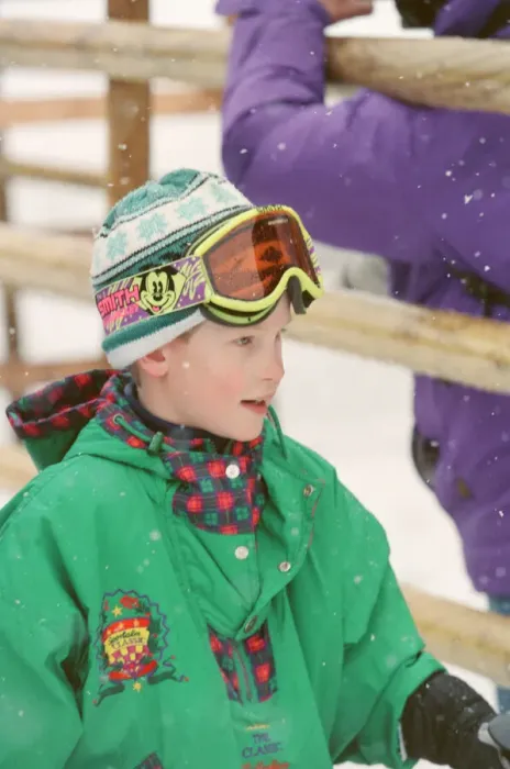 Framed Print : Prince Harry (pictured) on his ski holiday, in Lech, Austria, 1994