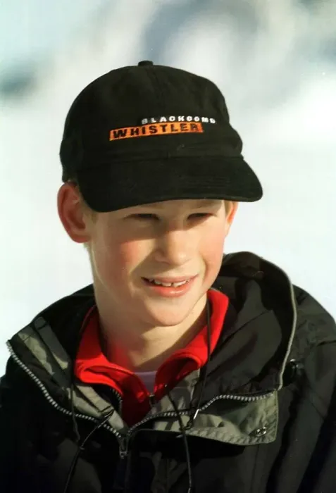 Framed Print : Prince Harry skiing in Klosters Switzerland in January 1999