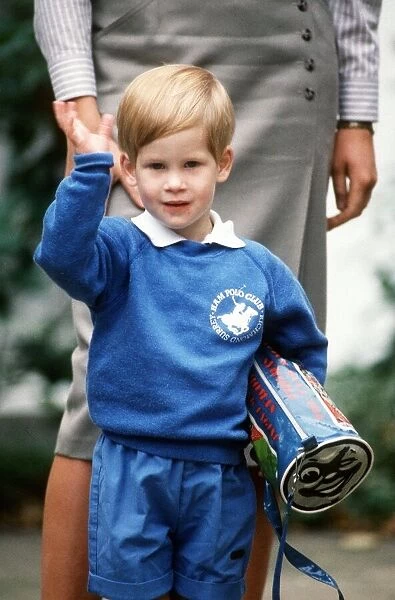 Prince harrys first day at nursery school in chepstow villas in kensington
