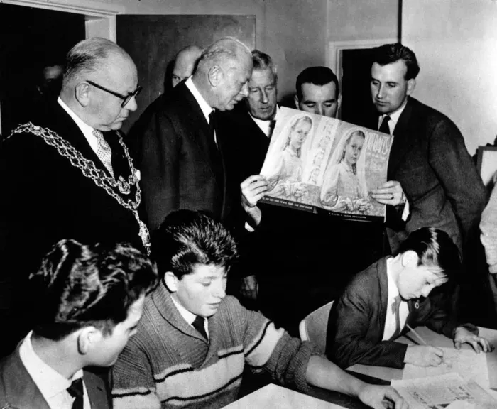 Framed Print : Prince Henry, Duke of Gloucester, at the official opening of Shard End Youth Club with Framed Print : Prince Henry, Duke of Gloucester, at the official opening of Shard End Youth Club with