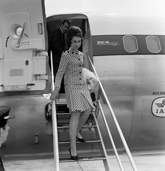 Framed Print : Prince Juan Carlos and Princess Sofia of Spain arrive at Heathrow Airport Framed Print : Prince Juan Carlos and Princess Sofia of Spain arrive at Heathrow Airport