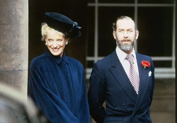 Prince Michael of Kent January 1988 with Princess Michael of Kent at the wedding of