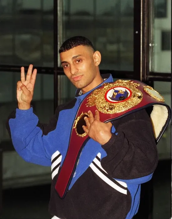 Framed Print : Prince Naseem Hamed at press conference before his WBO Featherweight fight with Tom