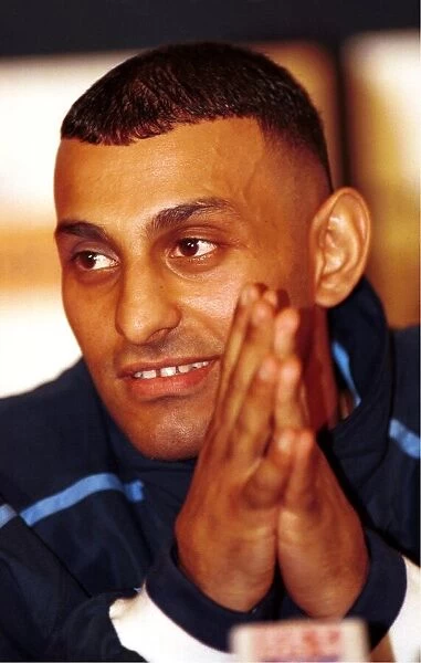 Prince Naseem WBO Featherweight Champion March 1999 at his Press Conference at