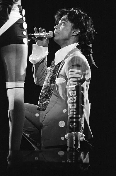 Prince performing at the NEC during his Lovesexy tour. 5th August 1988