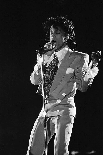 Prince performing at the NEC during his Lovesexy tour. 5th August 1988