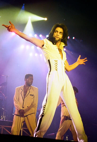 Prince performing on stage at Wembley 22nd June 1990 Nude World Tour *** Local