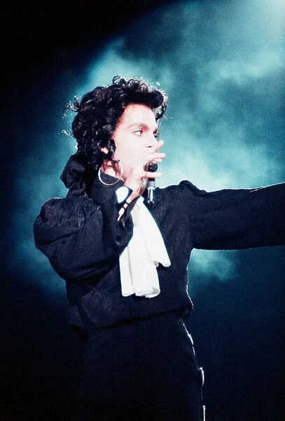 Prince performing on stage at Wembley 29th July 1988