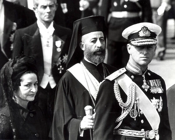 PRINCE PHILIP AND ARCHBISHOP MAKARIOS. PICTURED IN 1964