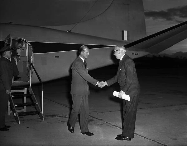 Prince Philip, Duke of Edinburgh arrives at Filton. 29th October 1959