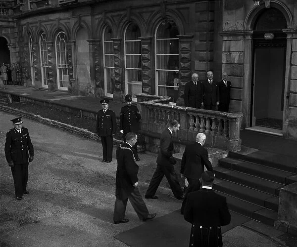 Prince Philip, Duke of Edinburgh arrives at Merchant Hall, Bristol. 6th November 1953