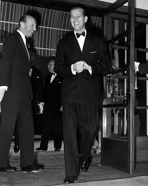 Prince Philip, Duke of Edinburgh, arriving at White City to attend the International