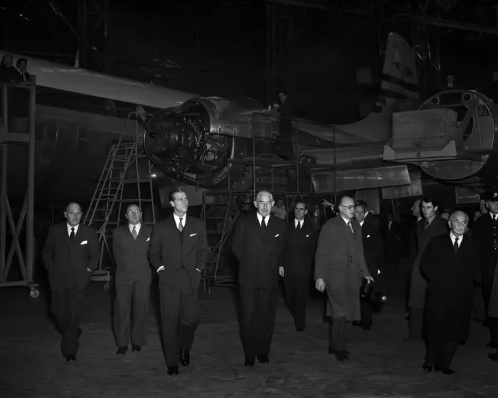 Framed Print : Prince Philip, Duke of Edinburgh at BAC, Bristol. 6th November 1953 Framed Print : Prince Philip, Duke of Edinburgh at BAC, Bristol. 6th November 1953