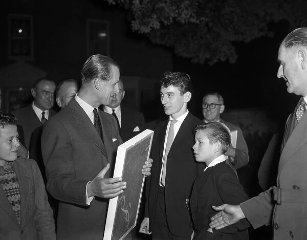Prince Philip, Duke of Edinburgh at Eagle House Youth Club, Bristol. 29th October 1959